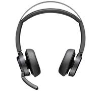 HP Poly Voyager Focus 2 - Micro-casque - sur-oreille - Bluetooth - sans fil, filaire - Suppresseur de bruit actif - USB-A via adaptateur Bluetooth - noir - Certifié pour Microsoft Teams