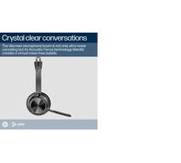 Poly Voyager Focus 2-M USB-C-Headset incl. Ladestation + Adapter USB-C/ -A, MS-Teams kompatibel