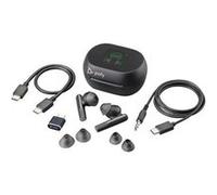 HP Poly Écouteurs noir charbon Poly Voyager Free 60+ UC + adaptateur USB-C BT700 + étui de charge avec écran tactile