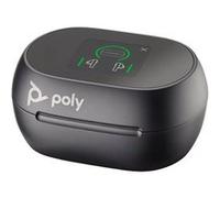HP Poly Voyager Free 60+ UC - Écouteurs sans fil avec micro - intra-auriculaire - Suppresseur de bruit actif - USB-A via adaptateur Bluetooth - noir de charbon - certifié Zoom Noir de charbon G