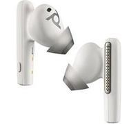 HP Poly Voyager Free 60 UC M - Écouteurs sans fil avec micro - intra-auriculaire - Bluetooth - Suppresseur de bruit actif - USB-C via un adaptateur Bluetooth - blanc sable - Certifié pour Microsoft Te