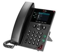 Poly téléphone de bureau IP VVX 250 OBi Edition 4 lignes SIP PoE conférence 3 voies noir