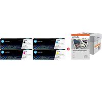 HP + Prindo Universal Papier 2500 Blatt Value Pack Noir(e) / Cyan / Magenta / Jaune / Blanc Original 219A MCVP