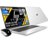 HP Probook 450 G10 Ordinateur Portable Professionnel Argent RAM 24 Go SSD 1256 Go (256 Go + 1 To) Ecran FullHD 15,6" Intel i5-1334U 10 Core 4,6 GHz Fingerprint, Win11 Pro, Open OFFICE, Souris Prêt
