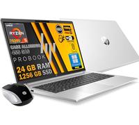 HP PROBOOK 455 G10 Ordinateur portable Argent en aluminium, RAM 24 Go, SSD 1256 Go, écran FullHD 15,6", processeur AMD Ryzen 5 7530U 4,6 GHz, Fingerprint, Win11 Pro, souris WIFI