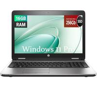 HP ProBook 650 G3 Ordinateur Portable Professionnel, 15.6" FHD(1920x1080), Intel Core i5-7th, 16GB RAM, 256GB SSD, Clavier QWERTY américain, Windows 11 Pro (renouvelé)