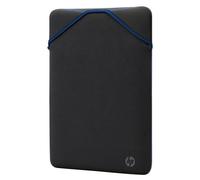 HP - PC Protection réversible pour Ordinateur Portable jusqu'à 15,6 cm, Design réversible, Noir/Bleu 2F1X7AA