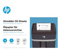 HP Shredder Oil Paper 12 Sheets Plant Based Shredder Care, Black 12 Blatt
