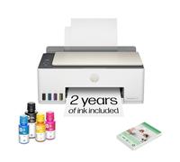 HP Smart Tank 5103 Imprimante à réservoir d'encre tout-en-un sans fil avec 2 ans d'encre et 100 feuilles de papier photo incluses, impression, numérisation, copie, meilleur pour la maison, réservoir