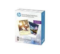 HP Social Media Snapshots Removable Sticky Photo Paper-25 sht/10 x 13 cm Blanc Semi brillant