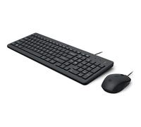 HP Souris et clavier filaires 150, Taille réelle (100 %), USB, Clavier à membrane, Noir, Souris incluse 240J7AA