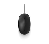 HP Souris Filaire 125 USB Type-A, 3 Boutons, Ambidextre, Noir, Câble 1.8m, 112x63x36mm, 80.5g, Pays d'origine Chine