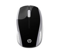 HP Souris Sans Fil 200 Argent/Noir, Optique 1000 DPI, 2.4 GHz, 3 Boutons, Ambidextre, USB Type-A, Windows/macOS, 2xAAA, 95x58.5x34mm, 78g