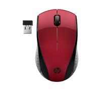 HP Souris sans fil 220 Rouge/Noir, Optique 1600 DPI, RF 2.4GHz, 3 boutons, Ambidextre, Autonomie 15 mois, Windows/macOS/ChromeOS, USB Type-A