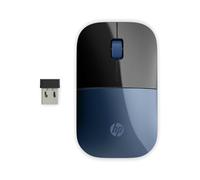 HP Souris sans fil Z3700 2.4GHz, 1200 DPI Blue LED, 3 boutons, ambidextre, portée 10m, USB Type-A, compatible Windows/macOS/ChromeOS, Noir/Bleu.