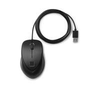HP Souris USB Type-A avec Lecteur d'Empreintes Digitales, Ambidextre, Noir, 67x10,7x38,7mm, 85g, Segment Professionnel, Référence 4TS44AA#AC3