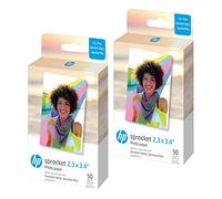 HP Sprocket 2,3 x 3,4 Premium Instant Zink Sticky Back Lot de 100 feuilles de papier photo compatible avec les imprimantes HP Sprocket Select et Plus.