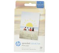 HP Sprocket 2.3x3.4" Premium Zink Sticky Back Photo Paper (20 Sheets) Compatible with HP Sprocket Select and Plus Printers
