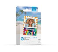 HP Sprocket Papier Photo Zink à Dos adhésif 3,5 x 4,25 Pouces (Paquet de 100) Compatible avec Le photobooth et l'imprimante Photo HP Sprocket 3x4