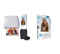 HP Sprocket Imprimante Photo instantanée Portable 2x3 Pouces (Blanc) Paquet de Papier Zink & 2x3 Papier Photo Zink de qualité supérieure (20 Feuilles)