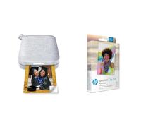 HP Sprocket Imprimante Photo Portable (Blanc) Imprime instantanément des Photos Autocollantes Zink 2 & 2.3x3.4 Papier Photo Zink de qualité supérieure (20 Feuilles) Compatible avec l'imprimante Photo