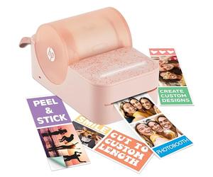 HP Sprocket Panorama Imprimante couleur portable instantanée (rose pâle) 5,1 x 0,12,7 cm - Papier Zink à dos adhésif de 22,9 cm - Créez des impressions, des bandes de photomaton, des étiquettes et des