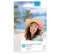 HP Papier photo autocollant Premium Zink 8,9x10,8 cm 50 feuilles Compatible Sprocket 3x4