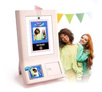 HP Sprocket Photobooth Imprimante Photo instantanée 3x4” (Rose) - 250+ Cadres, Impression sur Papier Zink, Wi-FI, Anneau LED, écran Tactile & appli.