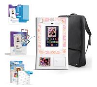HP Sprocket Photomaton Imprimante Photo Instantanée Blanc + Papier Zink (100 Feuilles) + Étui Rembourré + 2 Protecteurs d'Écran + 15 Cadres Autocollants Décoratifs