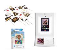 HP Sprocket Photomaton Imprimante Photo Couleur instantanée (Blanc) + Papier Zink (100 Feuilles) + Accessoires pour photomaton d'anniversaire (25)