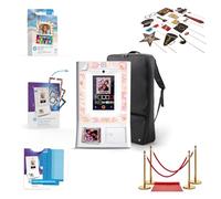 HP Sprocket Photomaton Imprimante Photo Couleur instantanée (Blanc) + Papier Zink (100 Feuilles) + Tapis Rouge (1) + Étui (1) et Plus