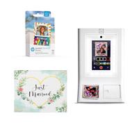 HP Sprocket Photomaton Imprimante Photo Couleur instantanée (Blanc) + Papier Zink (100 Feuilles) + Toile de Fond pour Photo de Mariage (1)