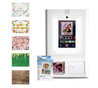 HP Sprocket Photomaton Imprimante Photo Couleur instantanée (Blanc) + Papier Zink (100 Feuilles) + Toiles de Fond Photo (5)