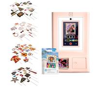HP Sprocket Photomaton Imprimante Photo Couleur instantanée (Rose) + Papier Zink (100 Feuilles) + Accessoires d'anniversaire (25) et Plus
