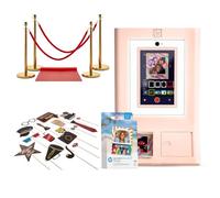 HP Sprocket Photomaton Imprimante Photo Couleur instantanée (Rose) + Papier Zink (100 Feuilles) + Tapis Rouge (1) + Accessoires Hollywood (1)