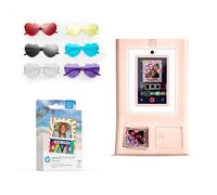 HP Sprocket Photomaton Imprimante Photo Couleur instantanée (Rose) + Papier Zink (100 Feuilles) + Verres (6)