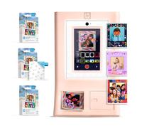 HP Sprocket Photomaton Machine Imprimante Instantanée Couleur (Rose) Paper Bundle + Papier Photo Zink 3,5 x 4,25” Autocollant (300 Feuilles)