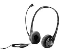 HP T1A66AA Micro-casque supra-auriculaire filaire Stereo noir Suppression du bruit du microphone volume réglable ordinateur