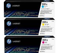 HP Toner 201X d'origine pack bundle cyan, magenta, jaune 2300 pages CF253XM