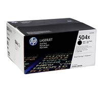 HP 504X pack de 2 toners LaserJet noir grande capacité authentiques