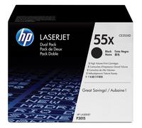 HP toner CE 255 XD pack de deux noir No. 55 X