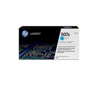 HP Toner LaserJet 507A Cyan Authentique CE401A, Rendement Standard 6000 Pages, Compatible Imprimantes LaserJet, Technologie d'Impression Laser