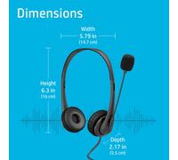 HP USB Stereo Wired Headphones for Office | A Pavilion with Microphone | Lightweight 90g