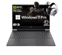 HP Victus Ordinateur portable de jeu 15,6" FHD 144 Hz - AMD Ryzen 7 7445HS, 32 Go de RAM, GPU NVIDIA RTX 4050, SSD 1 To, clavier rétroéclairé, Wi-Fi 6E, ensemble avec accessoires Mytrix, argent mica