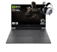 HP Victus Ordinateur portable de jeu 15,6" FHD 144Hz - AMD Ryzen 7 7445HS 16 Go de RAM, GPU NVIDIA RTX 4050 SSD 512 Go Clavier rétroéclairé Wi-Fi 6E avec accessoires Mytrix Argent