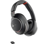 POLY Micro-Casque Voyager Surround 85 UC USB-C, Bluetooth 5.3, Portée 50m, Autonomie 21h, Certifié Microsoft Teams, Base de Chargement, Adaptateur USB-C/A.