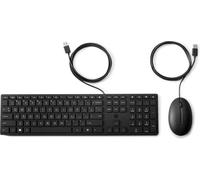 HP Wired Desktop 320MK Souris et clavier - Filaire - USB - Commutateur à membrane - noir - la souris est déportée