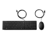 HP Wired Desktop 320MK Souris et clavier・Pleine taille (100%)・Filaire・USB・Noir・Souris enth (9SR36AA) -