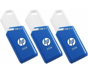 HP x755w Triple Pack lecteur USB flash 32 Go USB Type-A 3.2 Gen 1 (3.1 Gen 1) Bleu, Blanc
