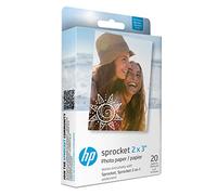 HP 2x3" Papier photo Zink de qualité supérieure (20 feuilles) compatible avec l'imprimante photo portable Sprocket